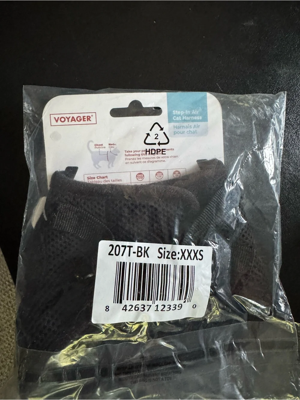 Voyager Step-In Cat Harness - Black